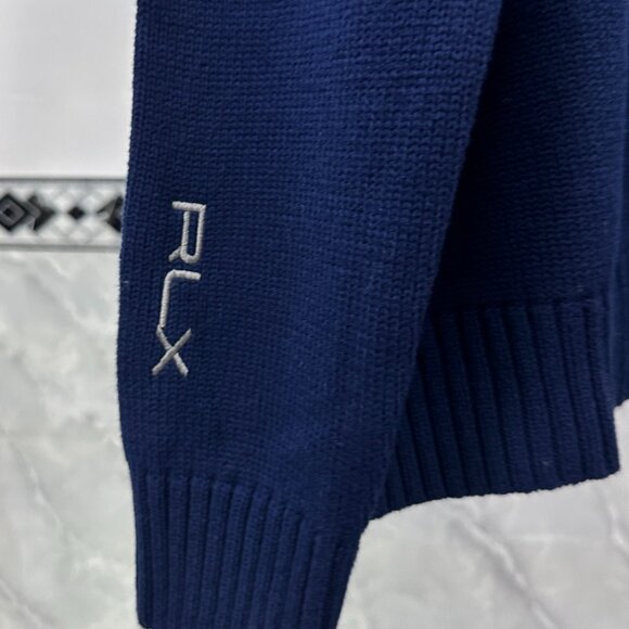 Polo Ralph Lauren Navy blue sweater with golf ball bear pattern - Picture 5 of 6